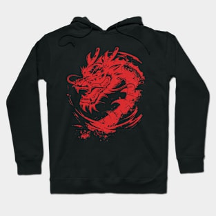 Symbolic zodiac Red Chinese Dragon Hoodie